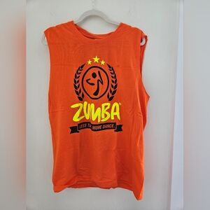 Zumba Fitness Orange Sleeveless Top